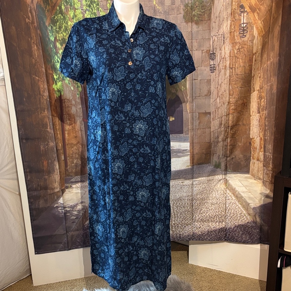 Talbots Navy Paisley Dress